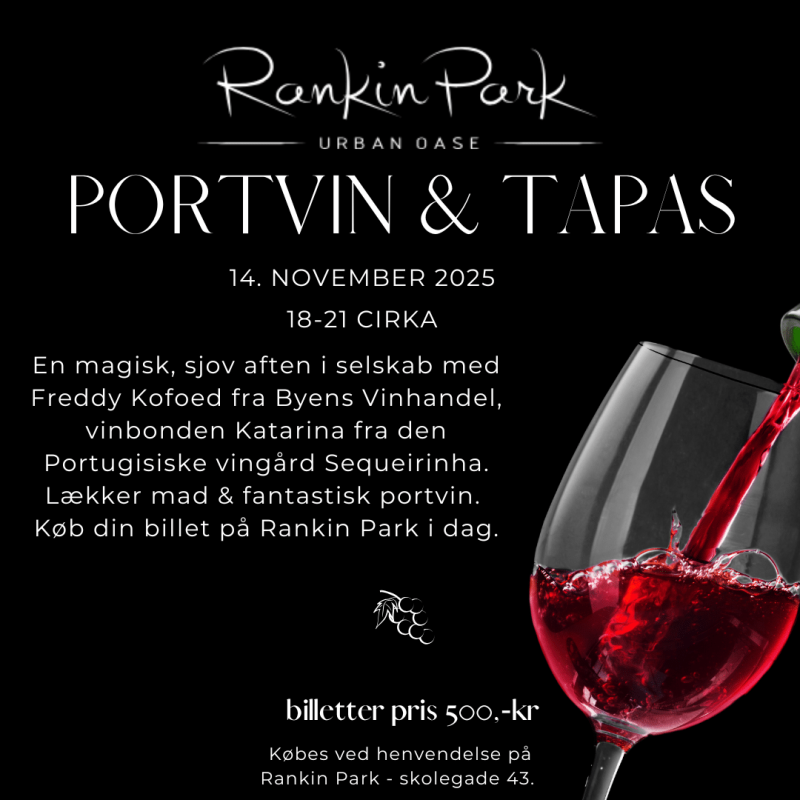 Black Wine Tasting Instagram Post Portvinsmagning & tapas på Rankin Park Esbjerg